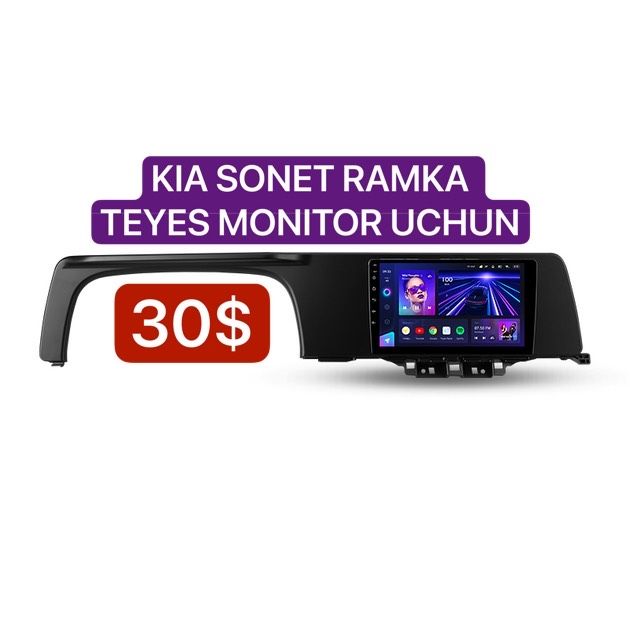 Kia Sonet uchun ramka Teyes monitor uchun