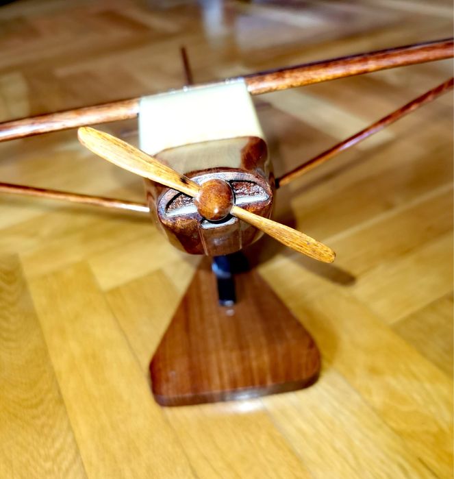 Антикварен ръчно изработен модел на самолет от махагон и камък Канада