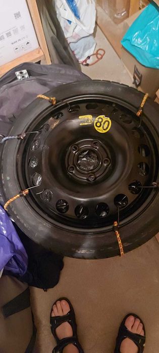 Roata rezerva slim Opel T115/70R16 92M si kit de pana