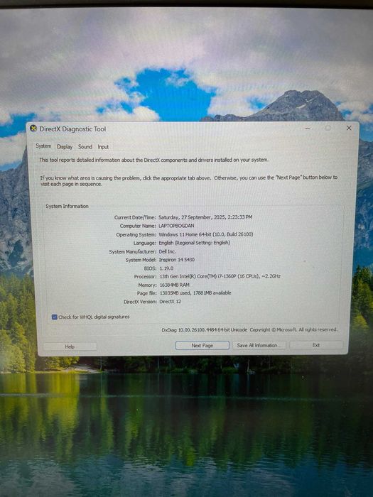 Dell 14 5430 cu Intel i7 13th Gen-1360P, 16 nuclee, 16 GB RAM, 1TB SSD