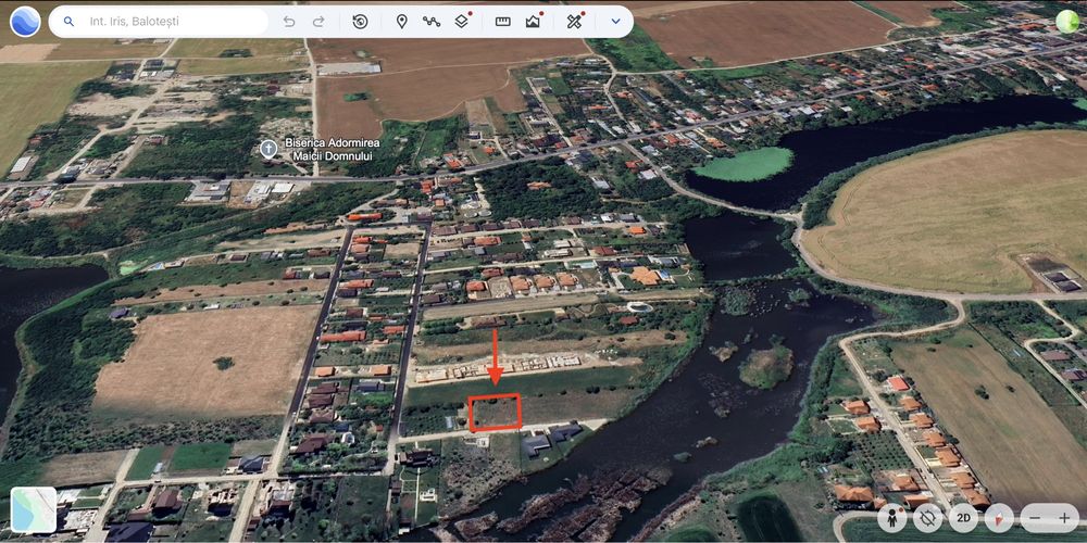 Teren intravilan 540mp  Balotesti Lac