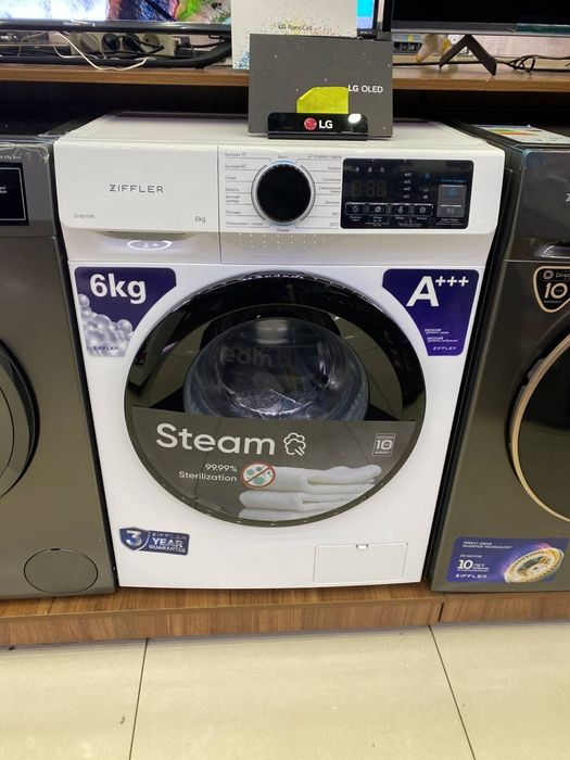 Kir yuvish mashinasi ziffler 6 kg invertor skidka