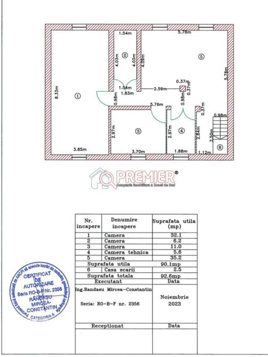Casă individuală D+P+M 550 mp teren Popești-Leordeni
