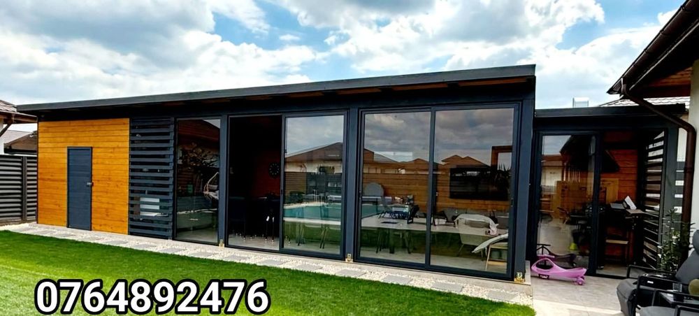 Foisor pavilion din lemn 4x3m Bucuresti montaj 4 ore terasa foisor per