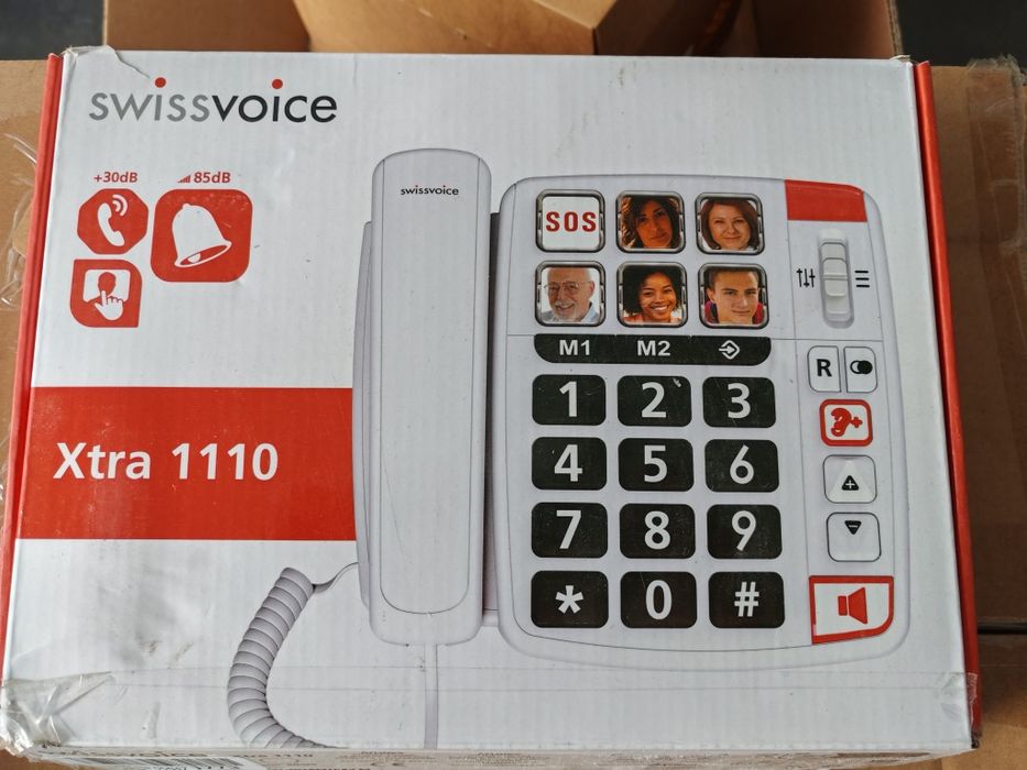 Swiss voice Домашен телефон за възрастни хора нов