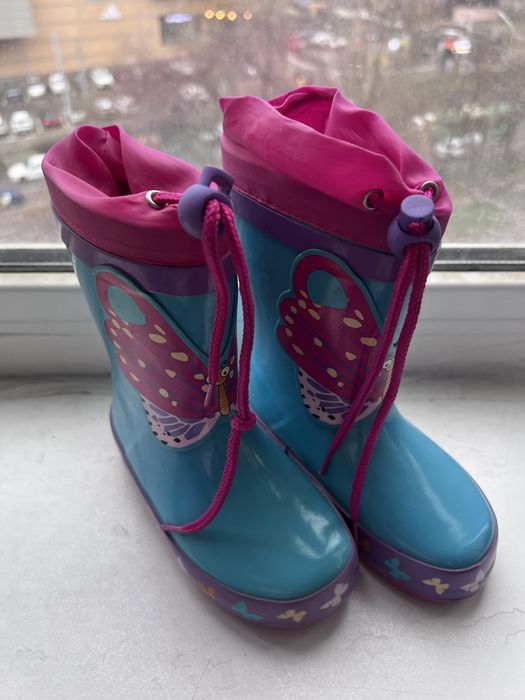 Резиновые сапоги с утепленкой для девочек