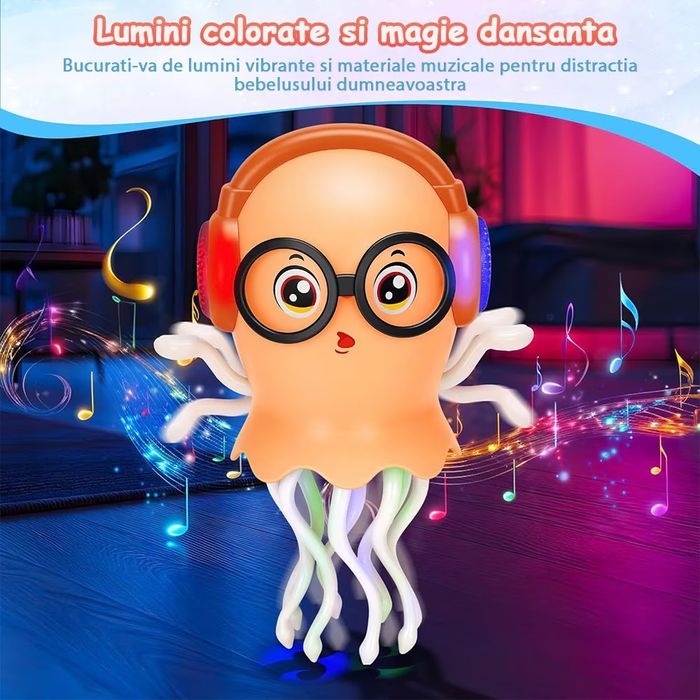 Играчка танцуваща медуза със звук и светлини