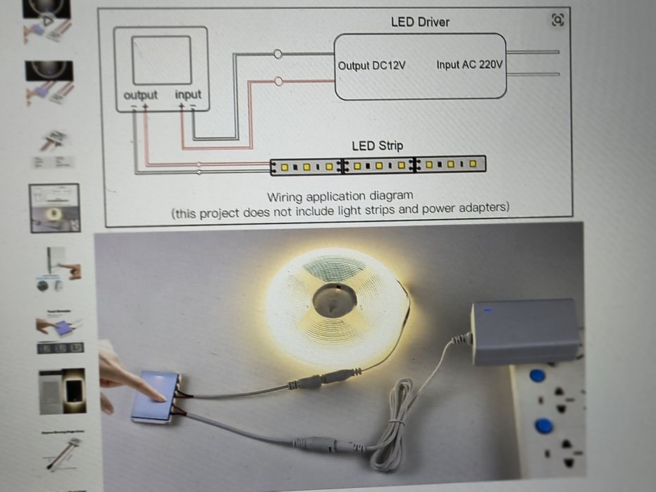 Dimmer Switch senzor tactil oglinda