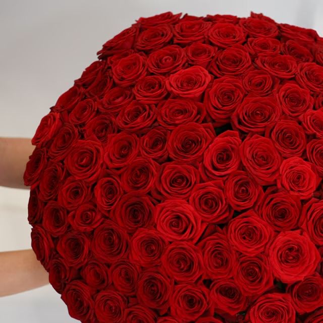 Рози ЕСТЕСТВЕНИ по поръчка – букет от 101 рози 300 евро