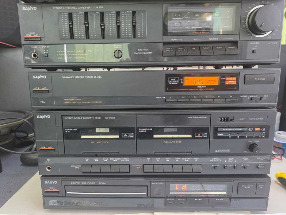 Sanyo System 288 Japonia complet, 5 componente, reconditionat, manuale originale