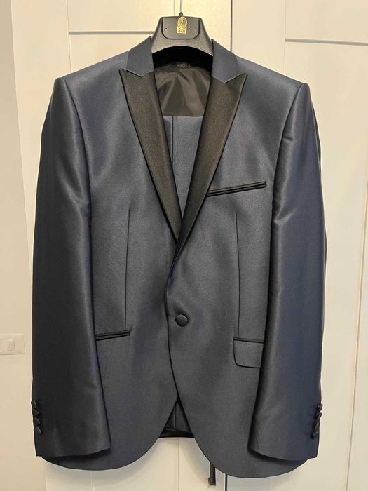 Costum bărbătesc ocazie Boldman nr 48–ca nou+cămașă și accesorii CADOU