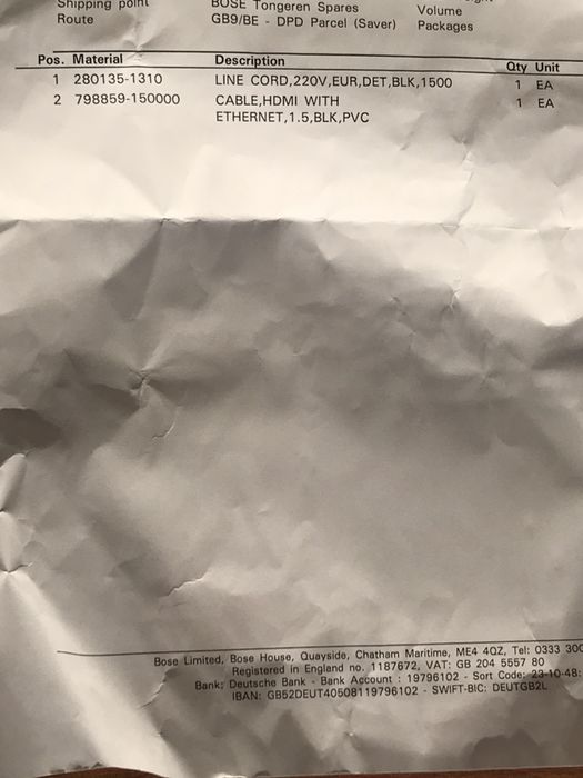 SIGILAT, BOSE: Cablu premium HDMI original