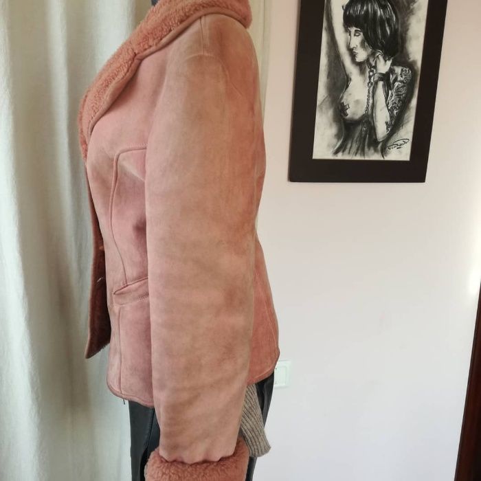 Cojoc /cojocel dama,scurt blana naturală