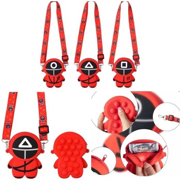 Играчка Pop it чанта Squid Game, Игра на Калмари