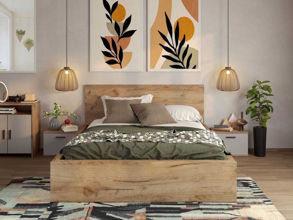 Pat Casmir + Stejar optional lada de depozitare