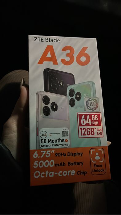 Zte A36 новый черный