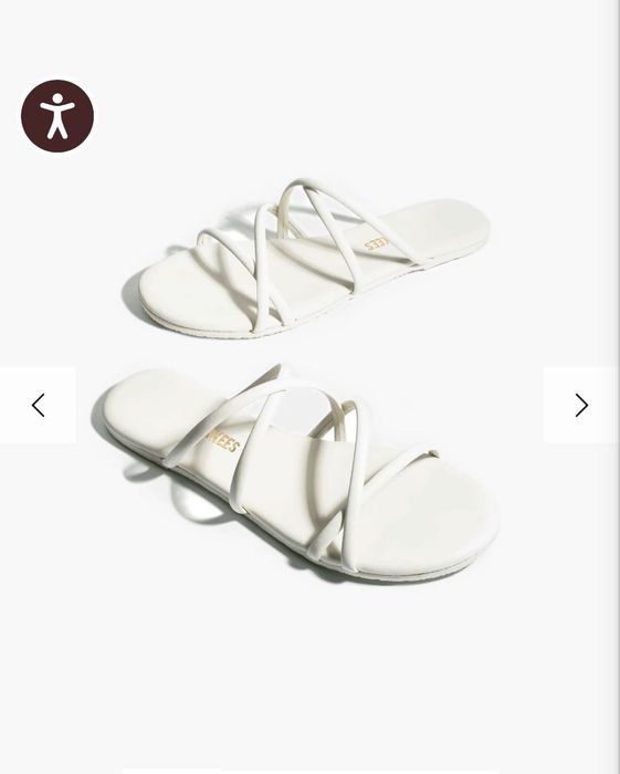 Tkees бели нови чехли номер 40