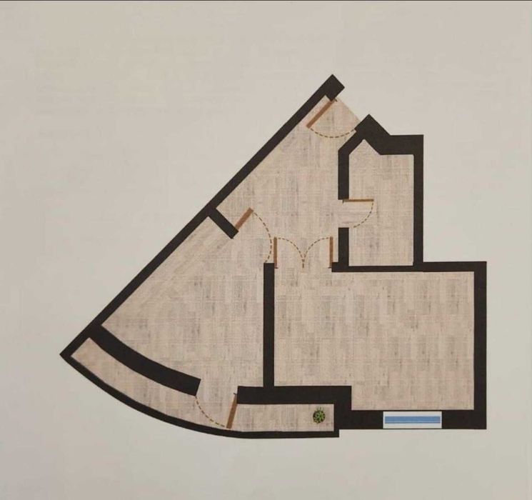 OBI HAYOTda 1 xonali 2/11 - 43 m2, xomaki, g‘ishtli, Рисовый`