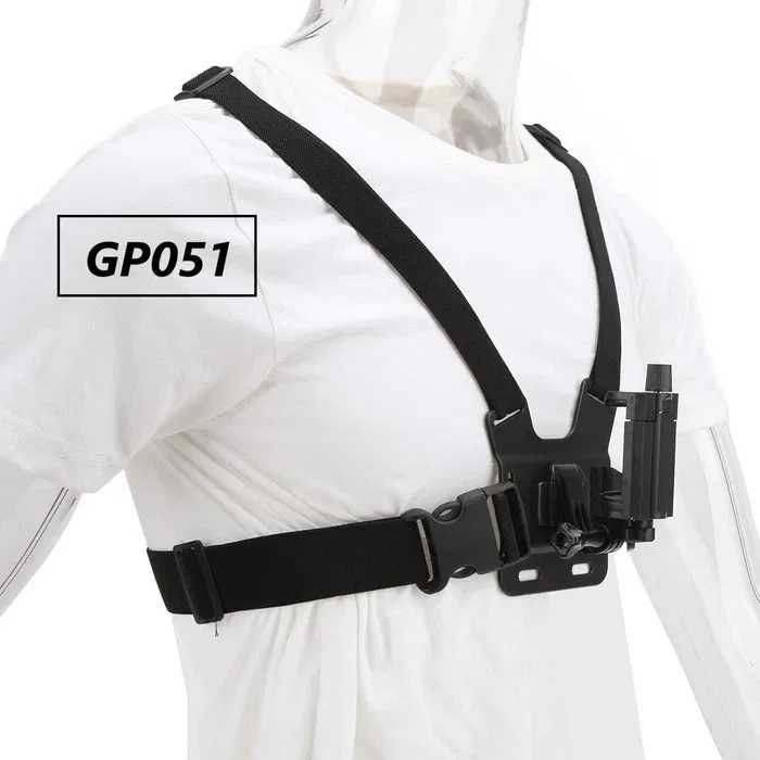 GoPro комплект 5в1 с нагръдник, стойка за телефон и 360° адаптер нови