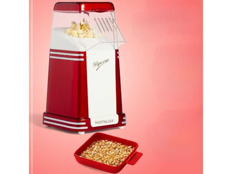 Машина за Пуканки с Горещ Въздух Nostalgia, 1.9L, Червена