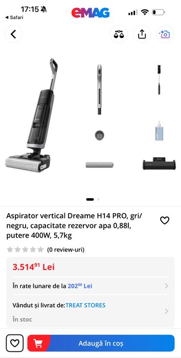 Aspirator fara fir, umed/uscat XIAOMI DREAME H14 PRO! SIGILAT!