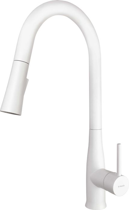 Бял смесител за кухня с изтегляща глава и 2 режима на BDH_A72M 9500