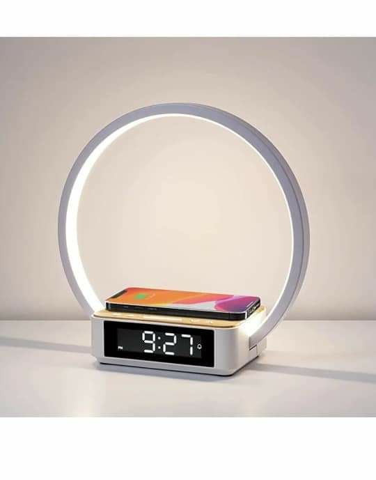 Lampa cu touch,ceas si incarcare telefon