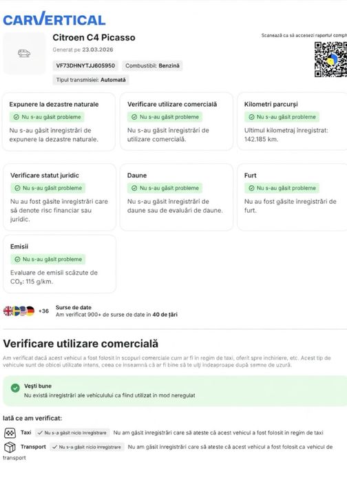 Citroen C4 Picasso Automata, Editie Rip Curl - Garantie, Istoric serv.