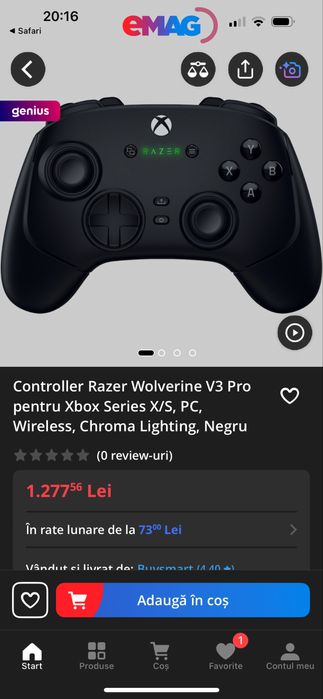 Controller Razer Xbox Wolverine v3 Pro cu padele