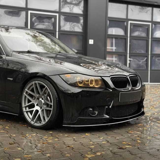 Prelungire Lip Bara Fata M3, Extensie bara M3 Style pentru BMW E90 E91, Negru Lucios