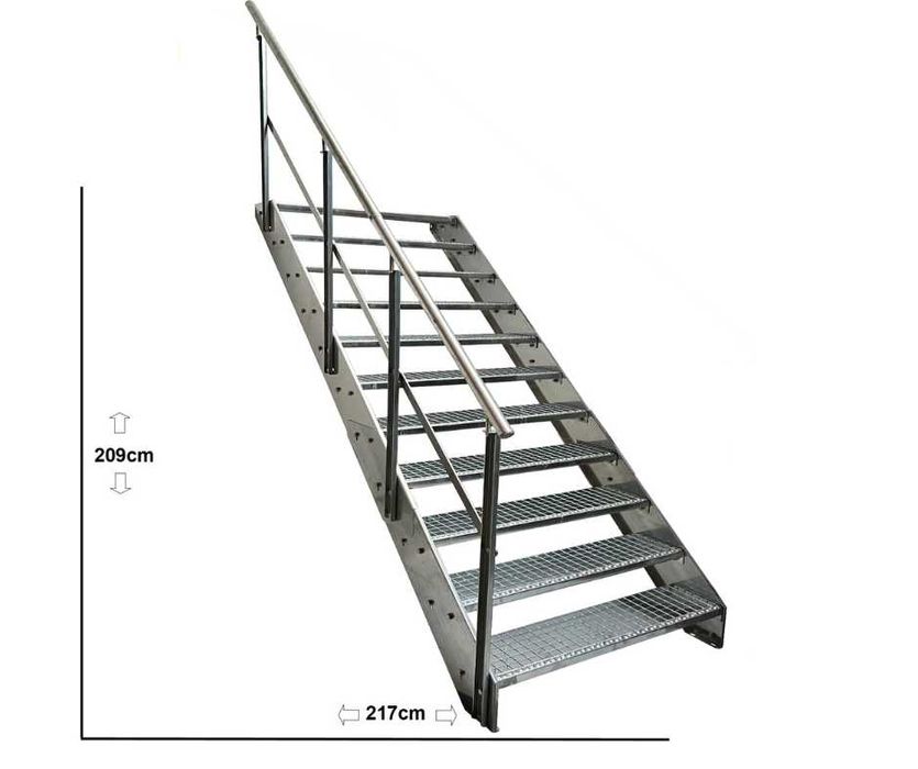 Метално стълбище 11 стъпала | Външни стълби | Поцинковано