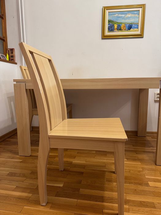 Маса за хранене, с 6 стола