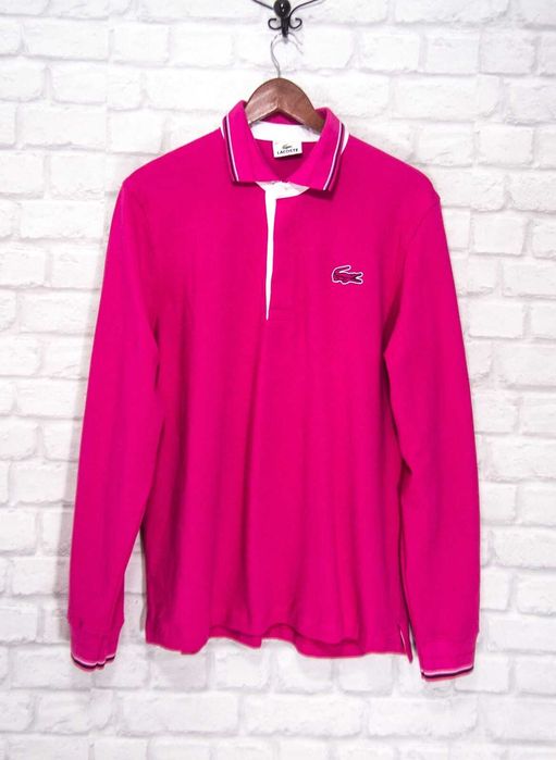 LACOSTE Розова мъжка фланелка размер М