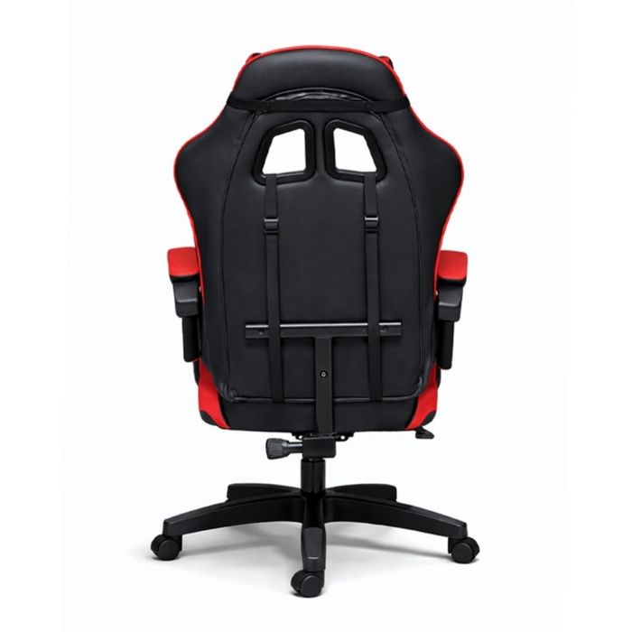 Геймърски стол с масажна лумнал а възглавница и поставка за  крака