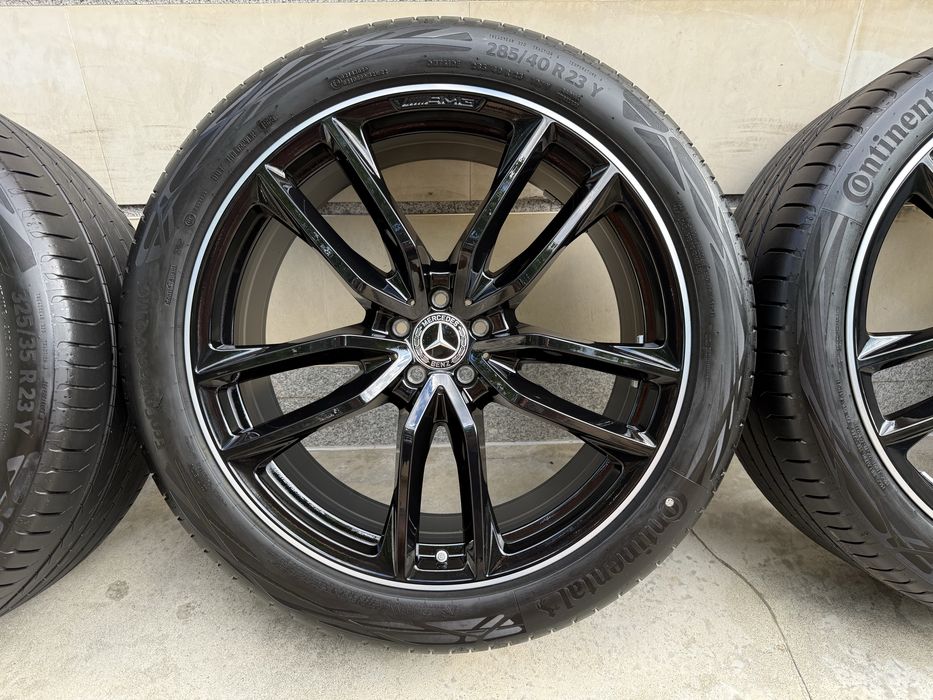 Оригинални джанти Мерцедес ГЛС 63АМГ 23 цола спорт пакет Mercedes GLS 167 63AMG MAYBACH X167 GLS600 ГЛС 450d фейслифт пакет като нови гуми на 98% 2025