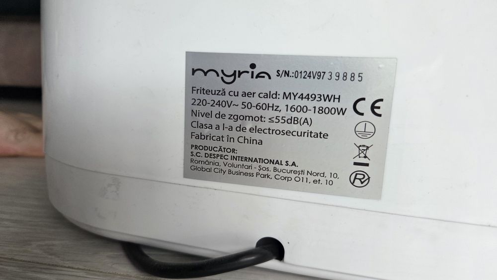 Air Fryer Myria MY4493WH ca nou