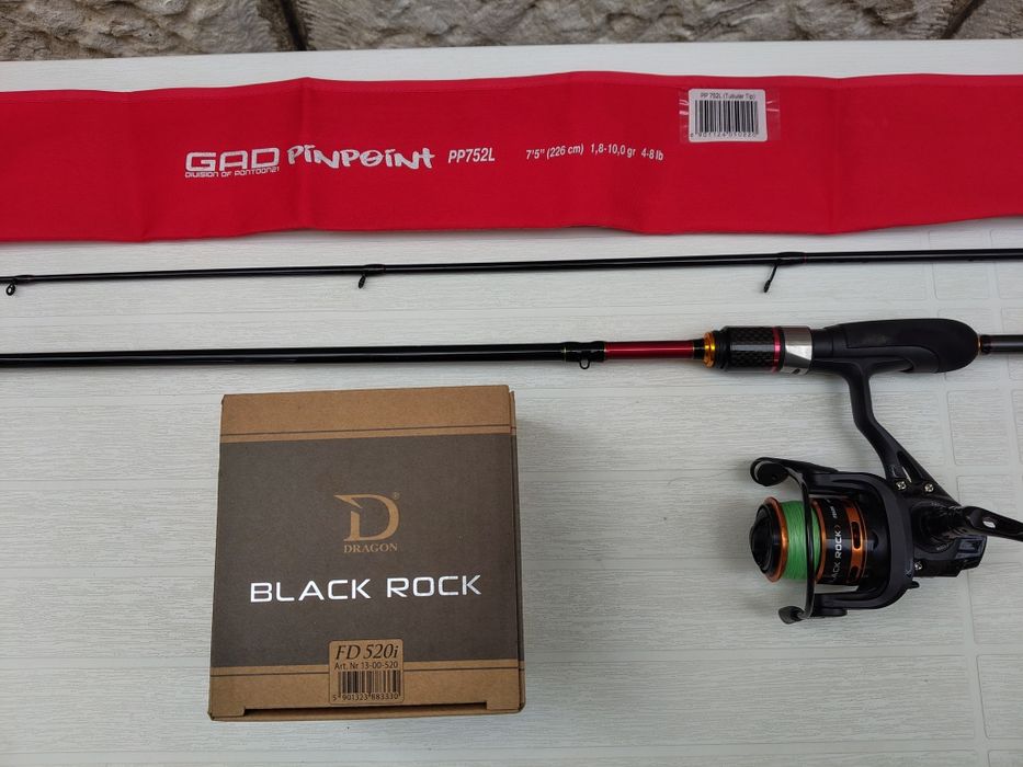 Въдица GAD PinPoint Pontoon 21 и Макара Dragon Black Rock FD