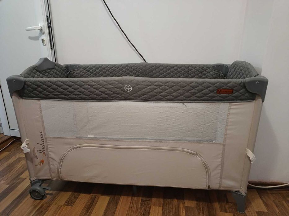 Cangaroo - Детска сгъваема кошара Indiana Grey