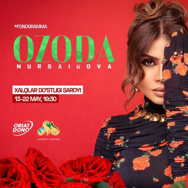 Ozoda Nursaidova konsert dasturi uchun yaxshi joylardan biletlar bor