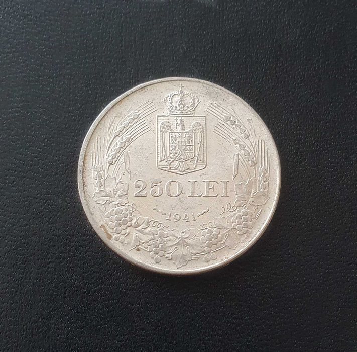 Moneda 250 lei 1941, argint, NSD.