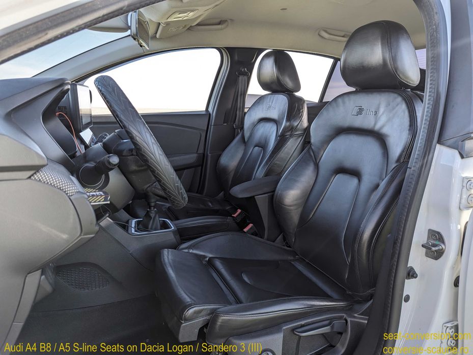 Sistem adaptare scaune de Audi A5 S-line pe Logan Sandero 3 III 2020 +