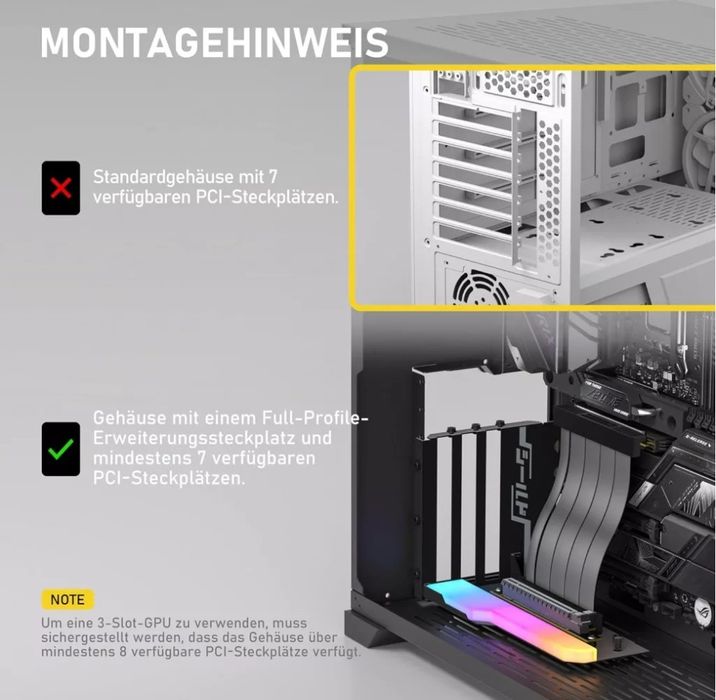NOU ‼️ Suport Vertical GPU white cu RGB nou la cutie !