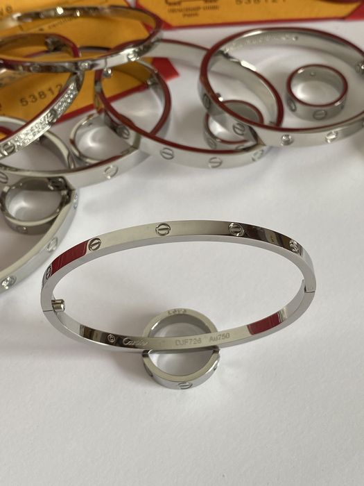 Brățară Cartier LOVE 17 White Gold 23K Slim