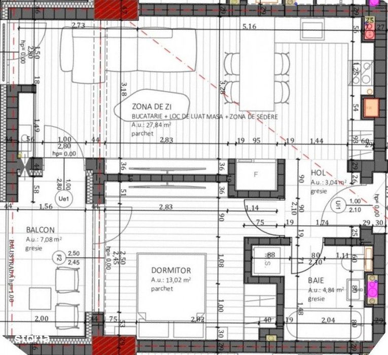 Apartament 2 camere, finisat, 49mp + balcon, bloc nou, zona BMW, Flore