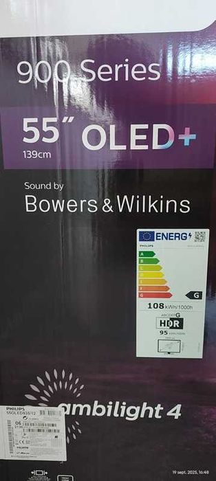 Smart TV 4K Philips 55OLED935,seria 9,Android 12,sunet 70w, ambilight