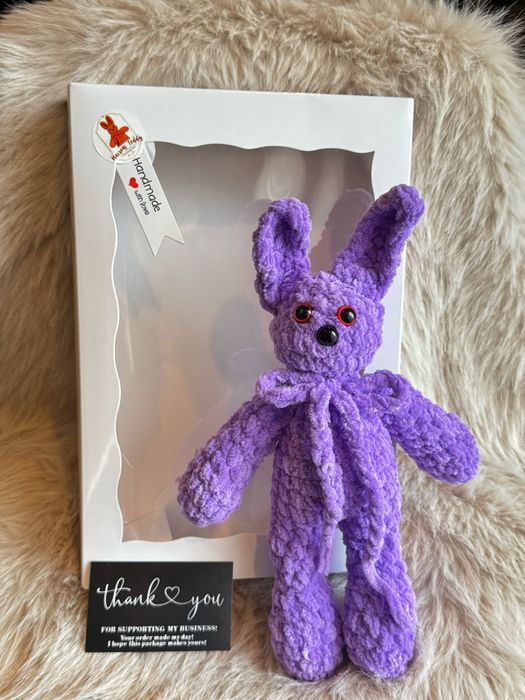 Purple Handcrafted Velvet Teddy