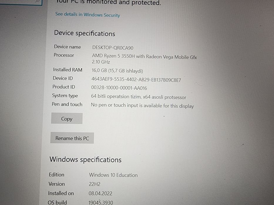 Asus tuf gaming fx505dy