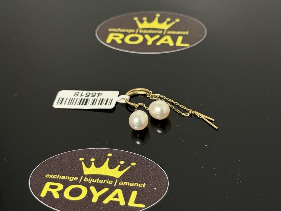 Bijuteria ROYAL : Cercei AUR 14K NOU / 1.21 GR