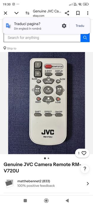 Telecomanda camera video JVC