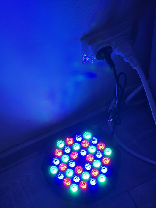 Spot LED PAR 72W RGB DMX512 cu Telecomandă – Lumină Disco DJ Petreceri